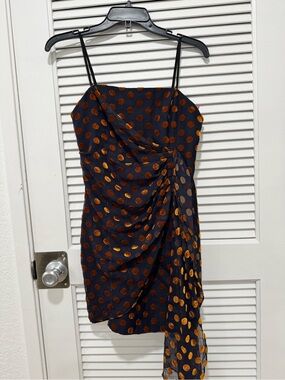 Significant other Grande Dress- Black Mini Dress Polka Dots